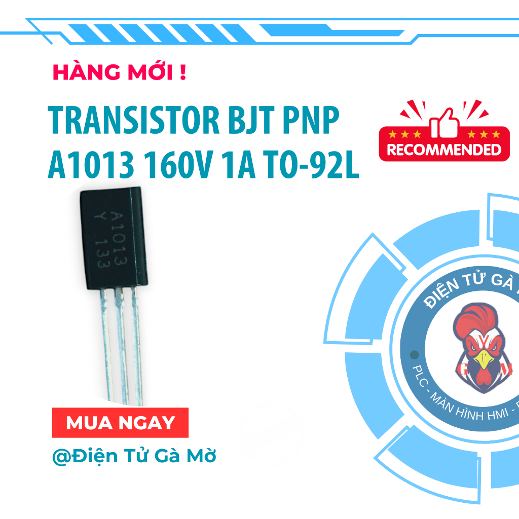 [5 CON] Transistor BJT PNP 2SA1013 A1013 160V, 1A TO-92L Mới Nhập Khẩu