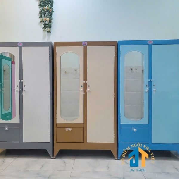 Tủ quần áo sắt 1m6x90cm