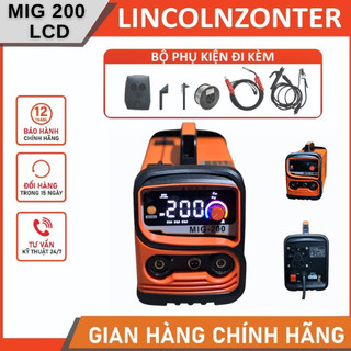  Máy hàn lincoln MIG-200 Máy hàn mig súng rời tặng cuộn dây 0.5KG 