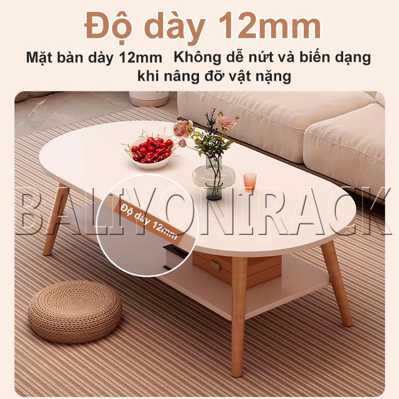 Bali Bàn Sofa Bàn Trà Hình Ovan Bàn Gỗ Phòng Khách Để Đồ Tiện Dụng 4 Chân Gỗ Tự Nhiên Cao Cấp Bàn Trà Phòng Khách Tiện | BigBuy360 - bigbuy360.vn