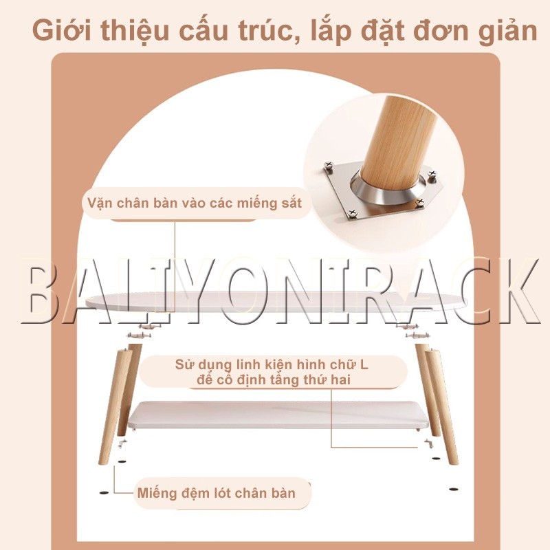 Bali Bàn Sofa Bàn Trà Hình Ovan Bàn Gỗ Phòng Khách Để Đồ Tiện Dụng 4 Chân Gỗ Tự Nhiên Cao Cấp Bàn Trà Phòng Khách Tiện | BigBuy360 - bigbuy360.vn