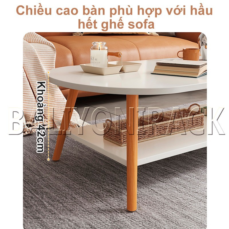 Bali Bàn Sofa Bàn Trà Hình Ovan Bàn Gỗ Phòng Khách Để Đồ Tiện Dụng 4 Chân Gỗ Tự Nhiên Cao Cấp Bàn Trà Phòng Khách Tiện | BigBuy360 - bigbuy360.vn
