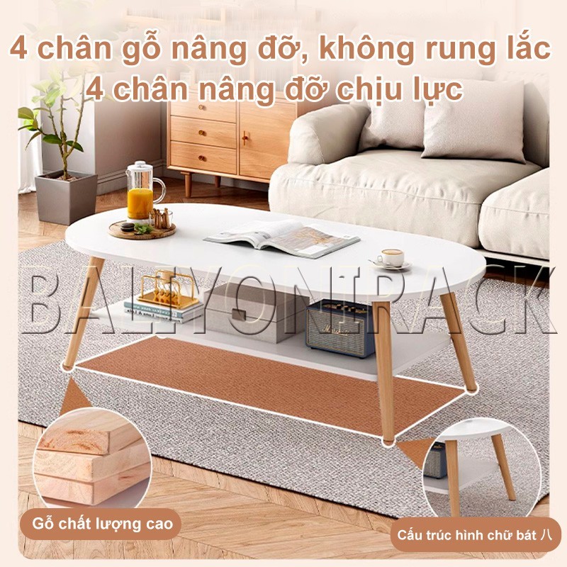 Bali Bàn Sofa Bàn Trà Hình Ovan Bàn Gỗ Phòng Khách Để Đồ Tiện Dụng 4 Chân Gỗ Tự Nhiên Cao Cấp Bàn Trà Phòng Khách Tiện | BigBuy360 - bigbuy360.vn
