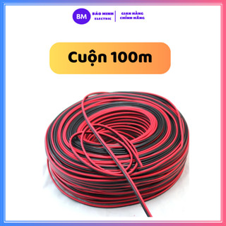 [Giá 1 cuộn] Dây điện đôi đỏ đen 2x0.5mm loại tốt - Cuộn dây điện đỏ đen loại nhỏ kích thước 2x0.5mm - Dây điện camera