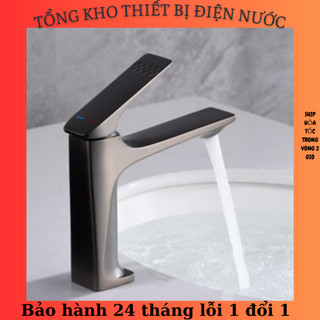  Vòi rửa mặt vòi lavabo nóng lạnh cao cấp SNL55 mạ Titan kèm đôi dây cấp nước inox -Hàng GIORMANI bảo hành 24 tháng 