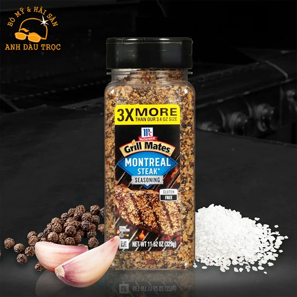 Muối Ướp Steak McCormick | Gia Vị Ướp Bò Grill Mates Montreal Steak