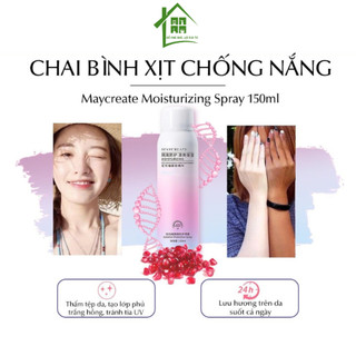  Xịt Chống Nắng Nâng Tone Maycreate 150ml – Dưỡng Ẩm và Hỗ Trợ Makeup 