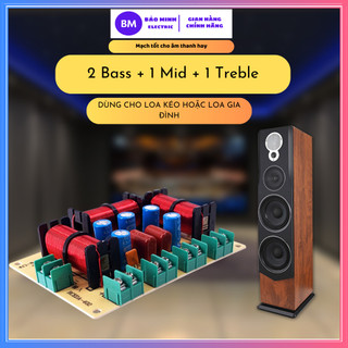 [1 mạch] Phân tần loa full đôi RCEDA-402 dùng cho 2 Bass 1 Mid 1 Treble | Phân tần loa kéo | Mạch phân tần 4 loa