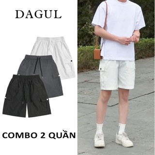 Combo 2 quần short DAGUL túi hộp nam nữ chất liệu kaki gió mặc thoáng mát Menswear Baggy