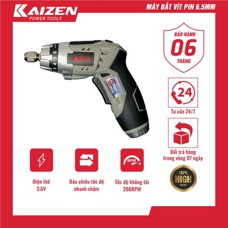  Máy bắn vít mini linh kiện Kaizen dùng pin 3.6V mũi 6.5mm Tích hợp đèn pin Tặng kèm 44 phụ kiện 