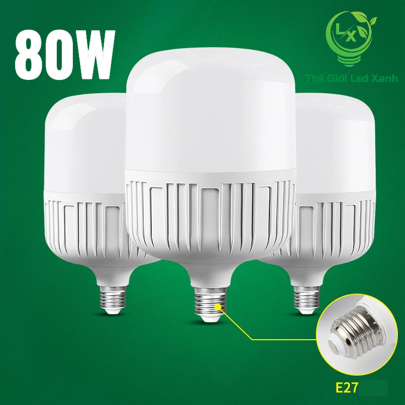 Bộ 3 Bóng đèn led 80W siêu sáng (3 bóng) tiết kiệm điện năng