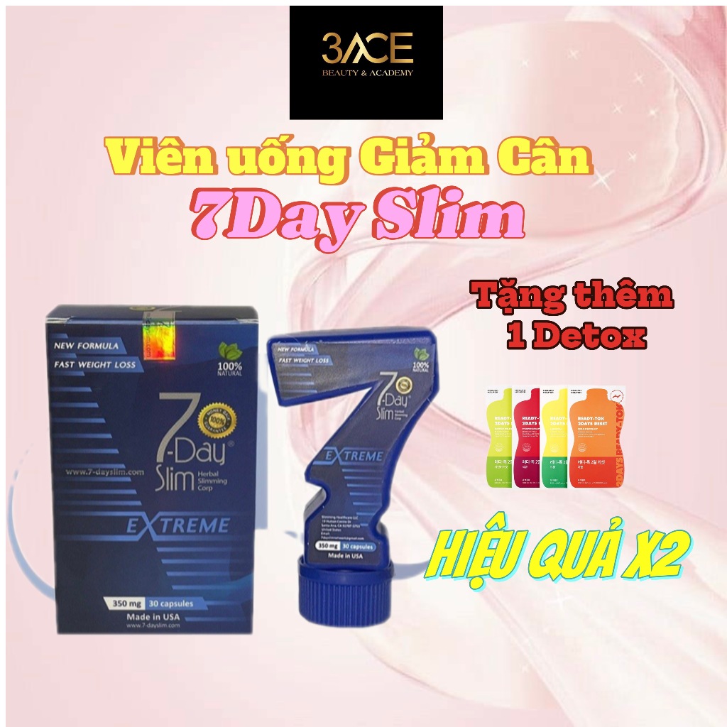 Viên Uống Giảm Cân 7Day Slim Hiệu Quả Nhanh An Toàn. SP Nhậu Khẩu Mỹ Chính Hãng