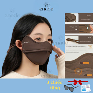 [Lót Nỉ]Khẩu Trang Chống Nắng Chống Tia UV, Combo 3 Chiếc Tặng Kính Và Thẻ Test UV