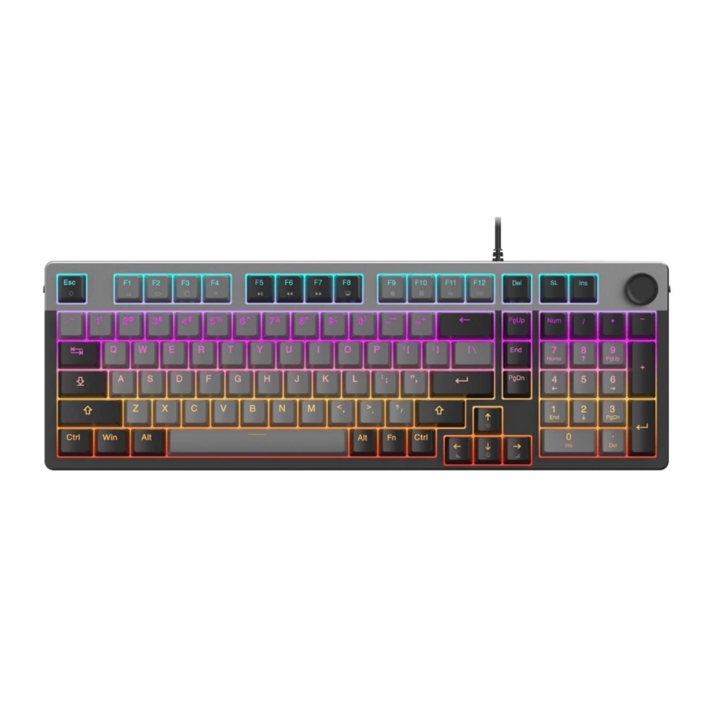 Bàn phím cơ Dareu EK98L Grey Black (MULTI-LED) | BigBuy360 - bigbuy360.vn