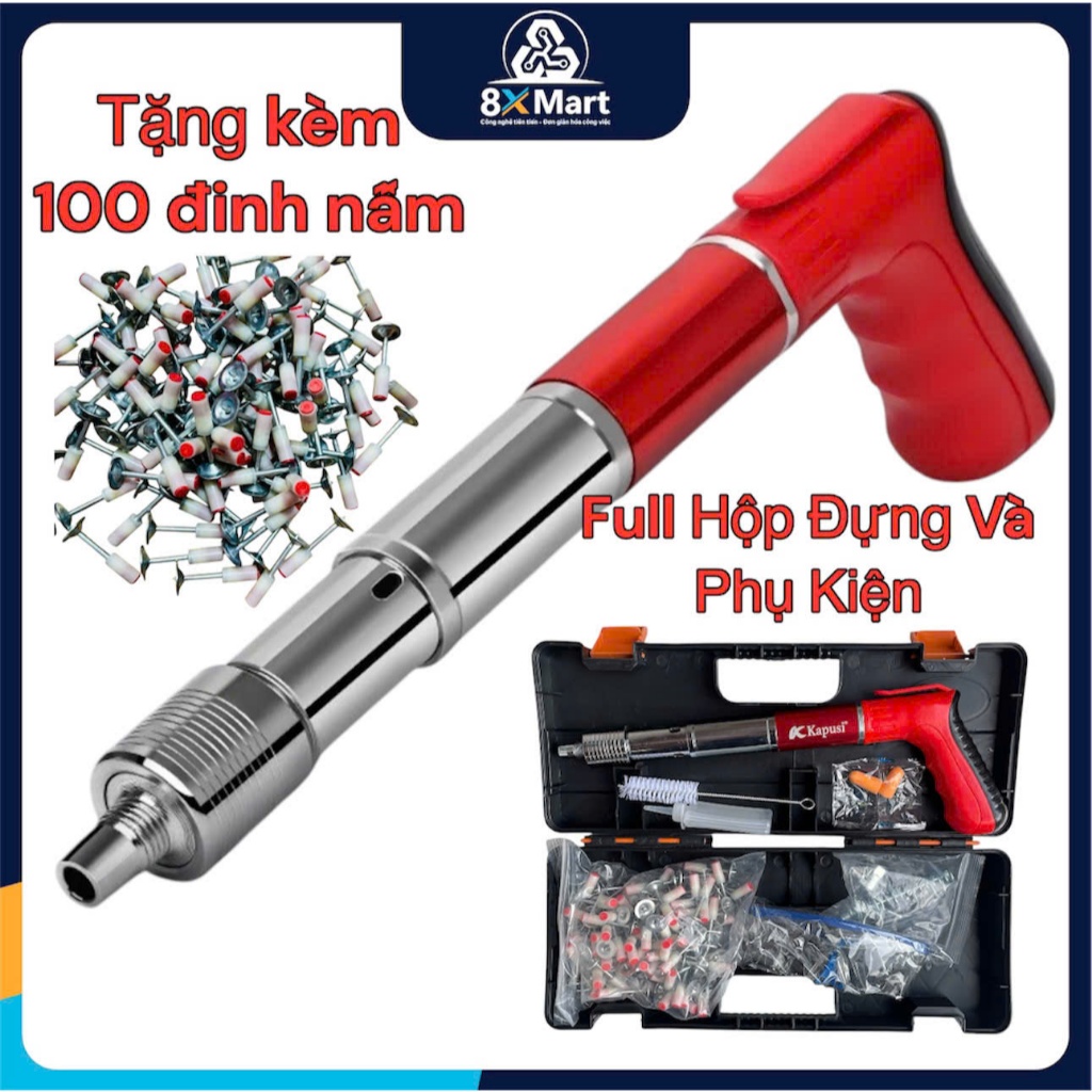 ( Tặng 100 Đinh ) Máy bắn đinh ( S4 ) đa năng + tặng đinh + kèm hộp + tặng bộ lò xo Full hộp