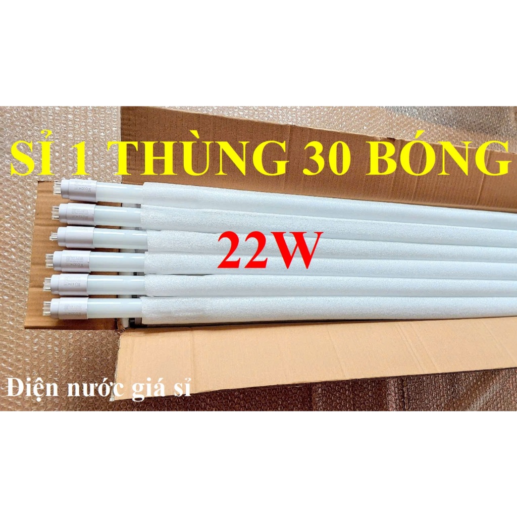 Bán sỉ 1 thùng 20-30 đèn led tuýp 1m2 - 22W Mỹ Linh hoặc ESNCO chính hãng ánh sáng trắng.