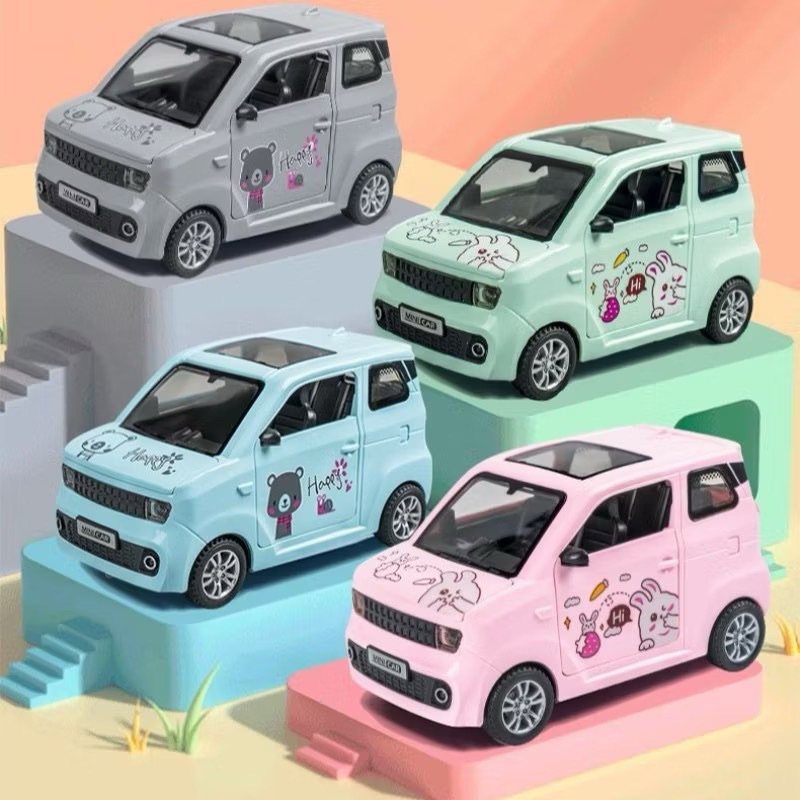 Xe ô tô hoạt hình dễ thương có đèn và nhạc