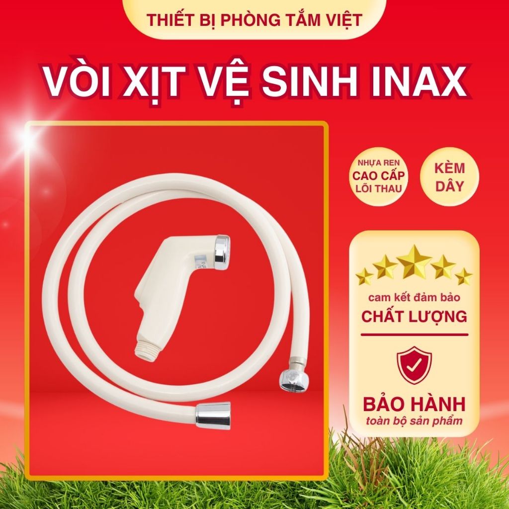 Vòi Xịt Vệ Sinh Bộ Xịt IINAX Bồn Cầu Bằng Nhựa Ren 21 Thông Dụng VX05 lõi thau