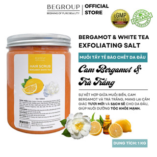 Muối tẩy tế bào chết da đầu Cam Bergamot & Trà trắng hủ 1KG