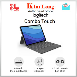  Bao da bàn phím Logitech Combo Touch iPad Pro 11   12.9 inch    iPad Air 4 & 5 - Có trackpad - Chính hãng Digiworld 
