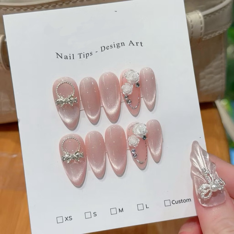 nailbox móng úp mẫu mới kèm hộp + keo dũa