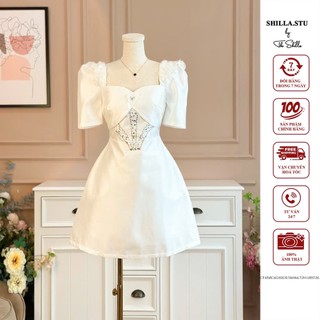 Váy đầm thiết kế cao cấp màu trắng đính kết sang trọng [ Ảnh thật ] The Shilla-CT.R58C40.69D9(SA25)