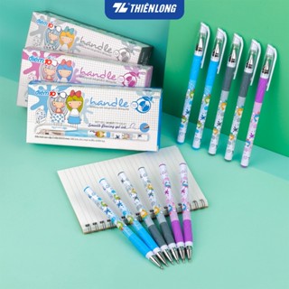 Combo 5/10/20 Bút gel Thiên Long TP-GEL01 ngòi 0.5mm - Bút gel mực xanh/đen/tím đậm và tươi sáng