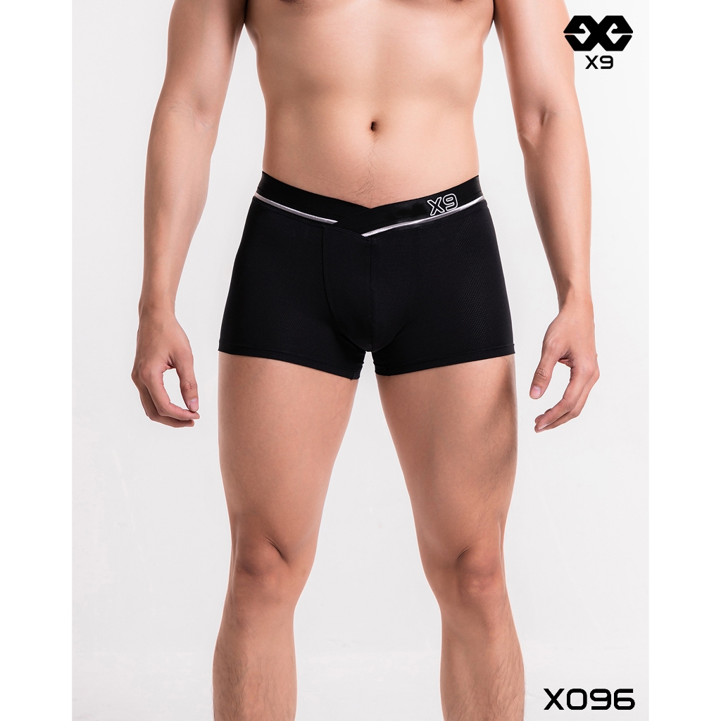 Quần Lót Boxer Brief 1 Sọc Đai Xéo Nam Quần Sịp Thể Thao Siêu Thoáng Mát Co Giãn Kháng Khuẩn - X096
