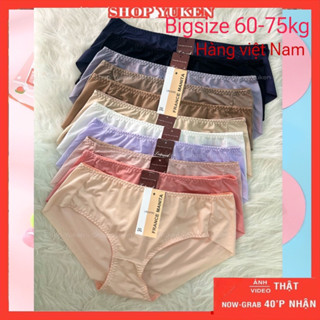  L020 . Quần Lót Bigsize Lưng Cao Không Đường May. Quần Lót Cạp Cao 60-90kg Hàng Việt Nam Chât Mát Co dãn 4 chiều 