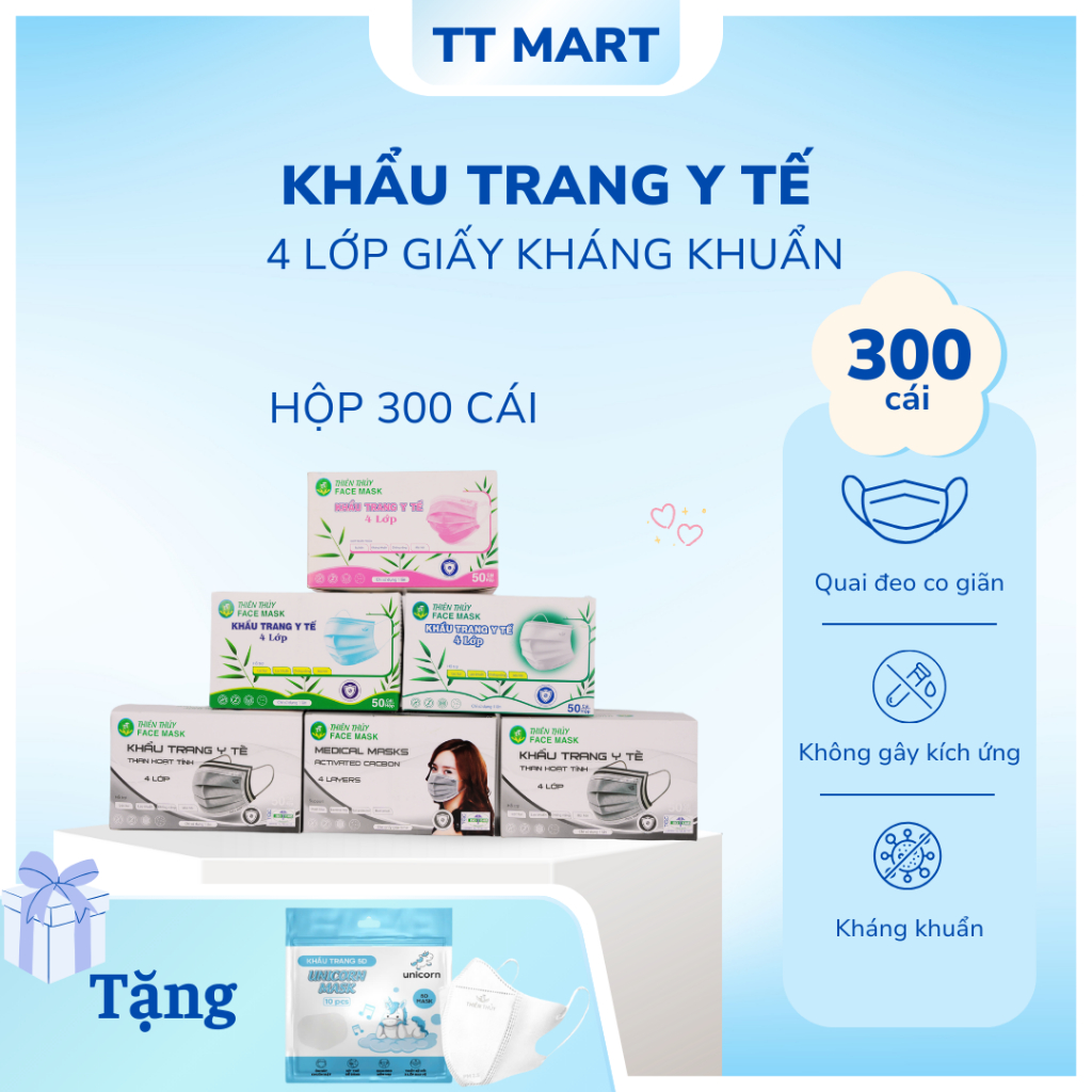 [ KTYT ] Khẩu trang y tế TT mart 4 lớp