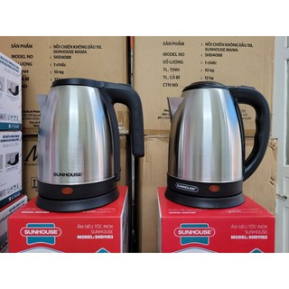 Bình đun nước siêu tốc Sunhouse 1.8 lít SHD1182, SHD1183 chất liệu inox sáng đẹp - Bảo hành 12 tháng