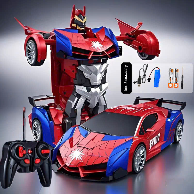 Xe ô tô điều khiển từ xa Spider-Man biến hình Robot