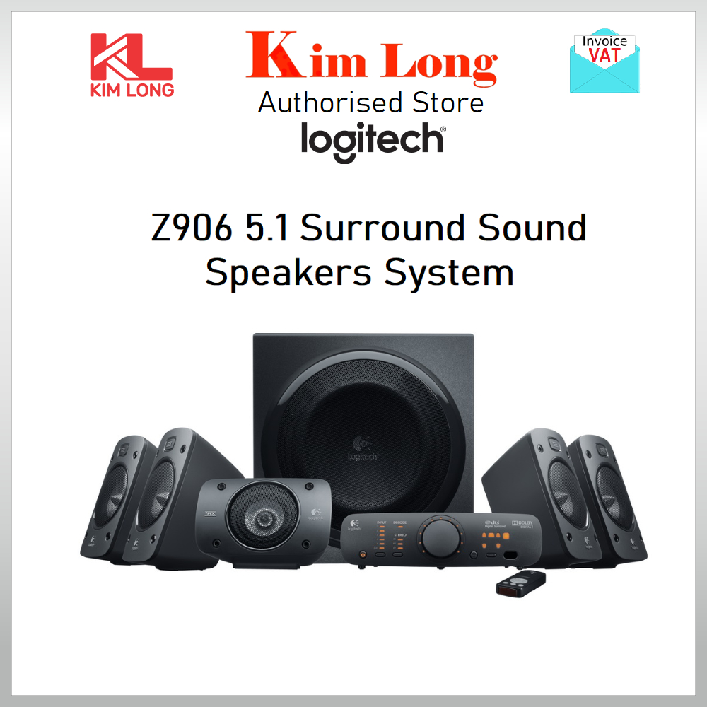 Loa vi tính Logitech Z906 Âm thanh 5.1 công suất 500W - Bảo hành 24 tháng chính hãng