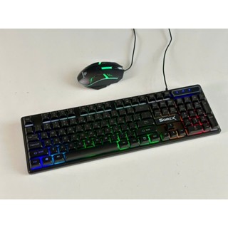  Combo chuột phím giả cơ Sorex KM2025 trắng & đen 