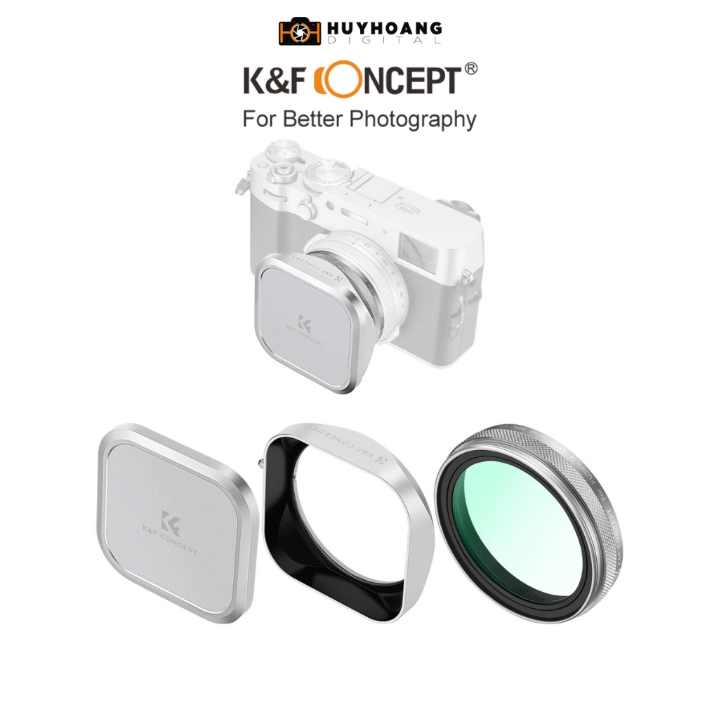 Kính lọc K&F CONCEPT Black Mist Diffusion 1/4 Series Nano-X MRC | dành cho Fujifilm X100 Series - Filter Hood Lens cap