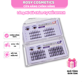   HỎA TỐC  Lông Mi Giả Chùm Tự Nối SEVICH Dáng Chữ A Chữ V Mix Size Tặng Kèm Keo Dán Siêu Bền Đôi mắt Siêu Tự Nhiên Rosy 