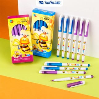 Hộp 10 Bút lông kim, bút mực nước Beebee Thiên Long FL-04 ngòi 0.3 mm êm, giúp chữ viết đẹp