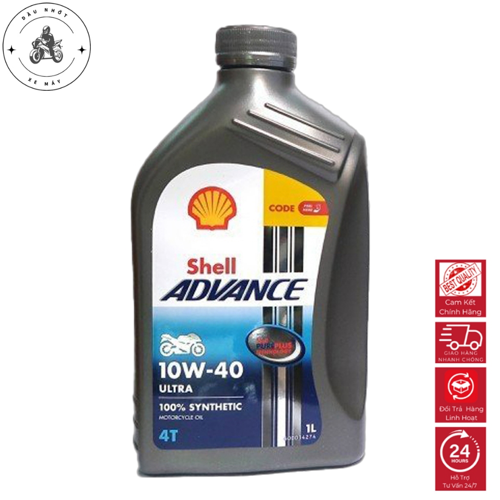 Dầu Nhớt Cho Xe Số, Côn Tay Shell Advance Ultra 10w40