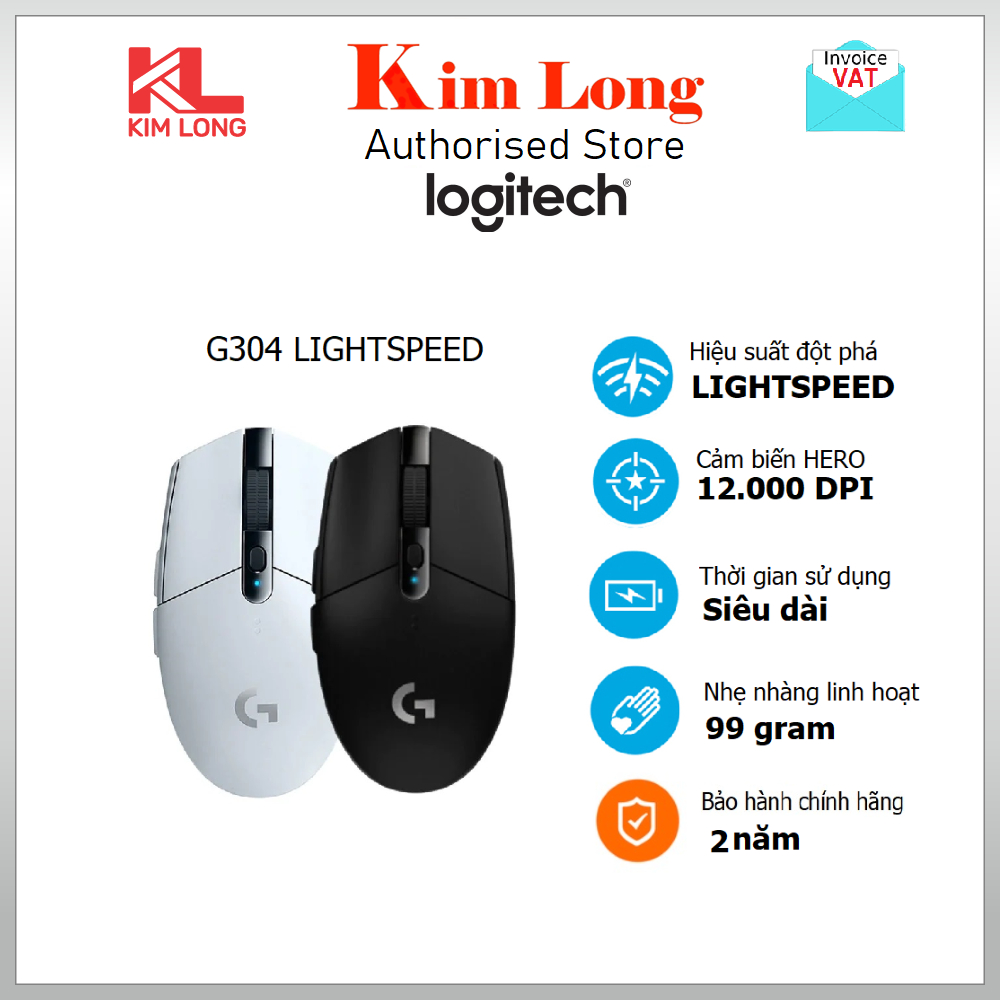Chuột Logitech G304 Gaming không dây LIGHTSPEED - Hàng chính hãng