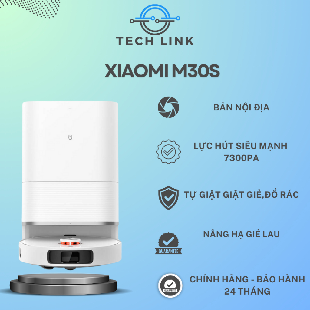 Robot hút bụi lau nhà Xiaomi M30s/Mijia X20+_ Tự động đổ rác & giặt giẻ
