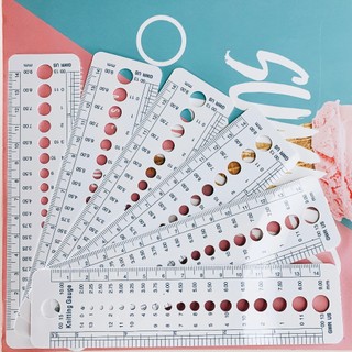 Thước đo size len sợi, kim móc, kim đan