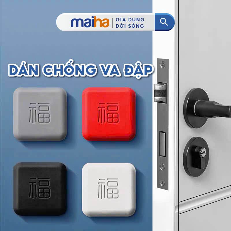 Nút Chống Va Đập Cửa Silicon Dán Bảo Vệ Tường Kèm Keo 3M Siêu Dính Chống Ồn Hiệu Quả Maiha