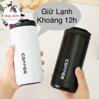 [Giá Sỉ] Ly Giữ Nhiệt Coffee nắp bật 400ml - Bình đựng trà, cà phê Inox 304 cao cấp