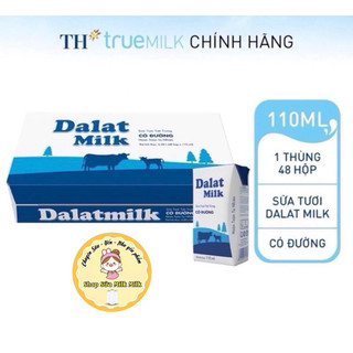  Sữa tươi Đà lạt Milk 110ml Có đường Rẻ Vô địch  
