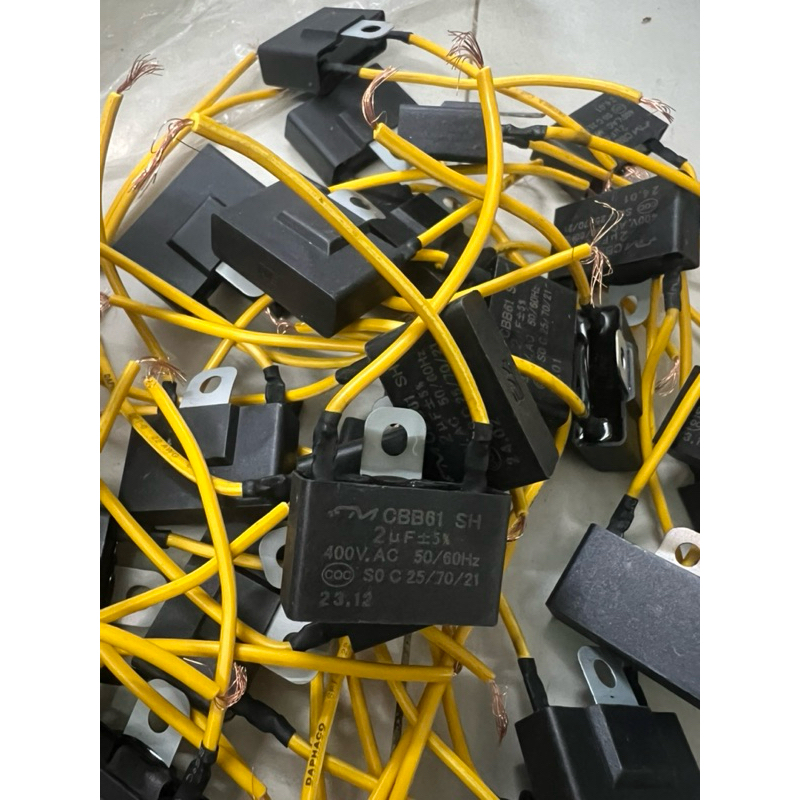 Tụ (Capa) quạt Senko 2.0mF dây đồng  dùng cho Dòng Treo-Đứng-Lửng- Bàn(Chính Hãng 100%))