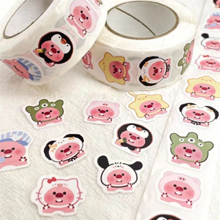 Cuộn 500 sticker khen thưởng hoạt hình ngộ nghĩnh, tem dán sticker thank you gói hàng nhiều mẫu mã .