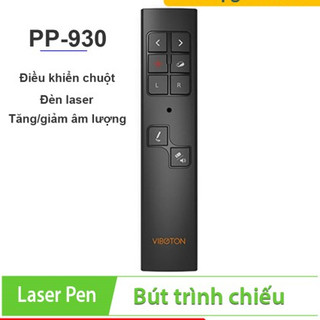 Bút trình chiếu viboton pp-930 kiêm chuột bay- điều chỉnh âm thanh, đèn laser - hàng chính hãng, full box - bh 06 t