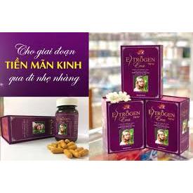 Viên uống ESTROGEN EVA, giúp hỗ trợ cải thiện các biểu hiện do suy giảm nôi tiết   . 1 hộp 30V