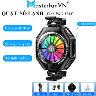 Quạt tản nhiệt sò lạnh cho điện thoại X156 Pro Max 20W làm lạnh cực nhanh không nóng tay