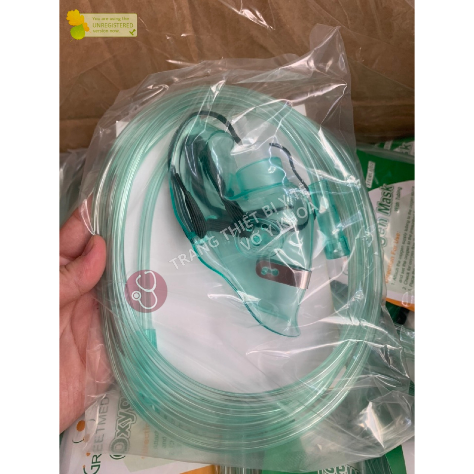 Mặt nạ thở oxy không túi, mask oxy, oxygen mask (MASK OXY CHỈ DÙNG CHO THỞ OXY. KHÔNG DÙNG CHO THỞ MÁY KHÍ DUNG)